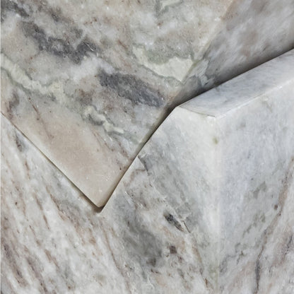 Quad Brown Marble Decorative Cube