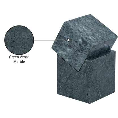 Quad Green Marble Decorative Cube