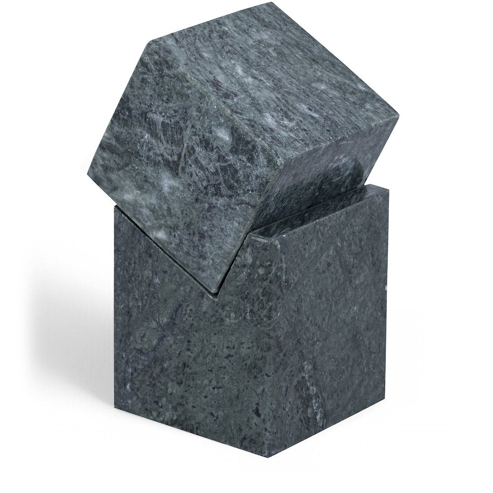 Quad Green Marble Decorative Cube