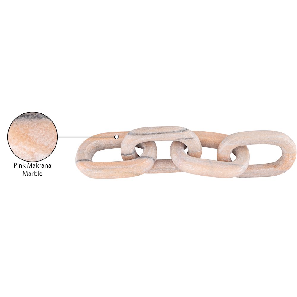 Lynx Pink Marble Decorative Chain Links
