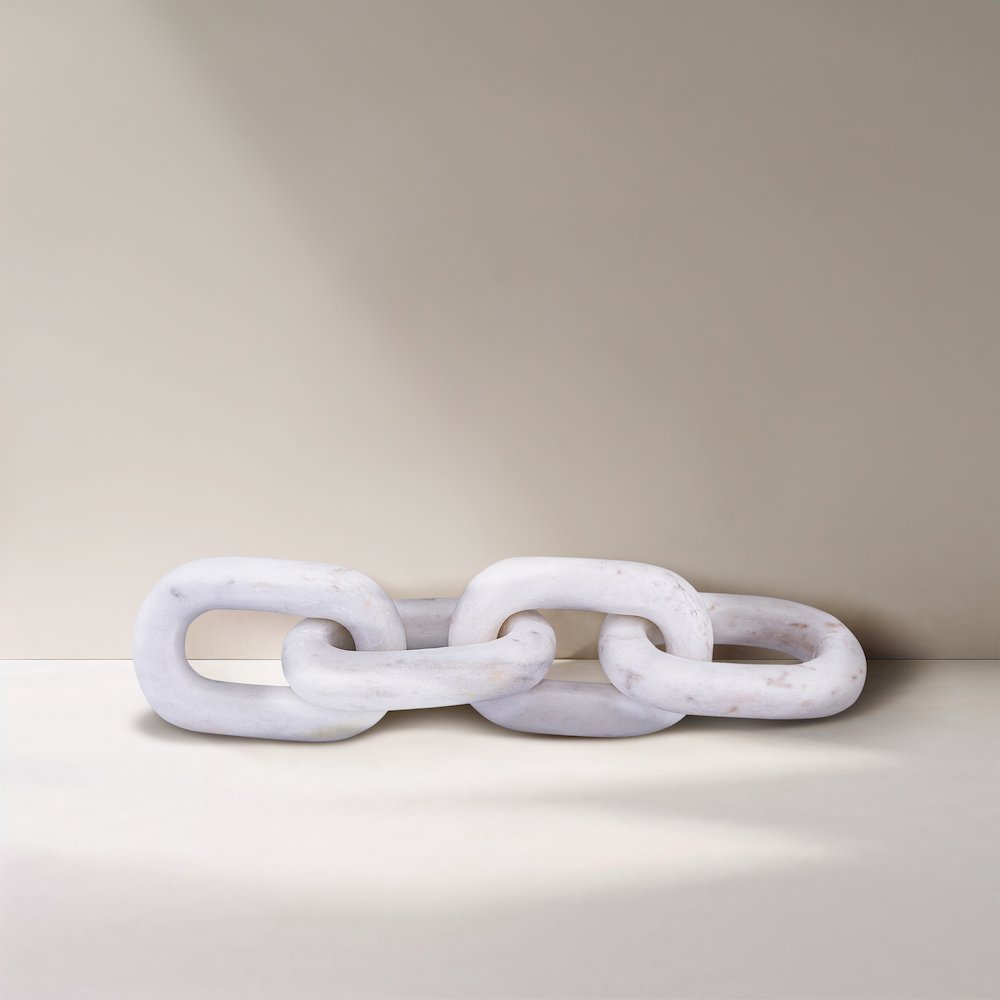Lynx White Marble Decorative Chain Links