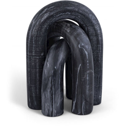 Arco Black Marble 3pc. Decorative Object