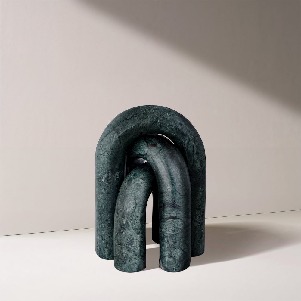 Arco Green Marble 3pc. Decorative Object