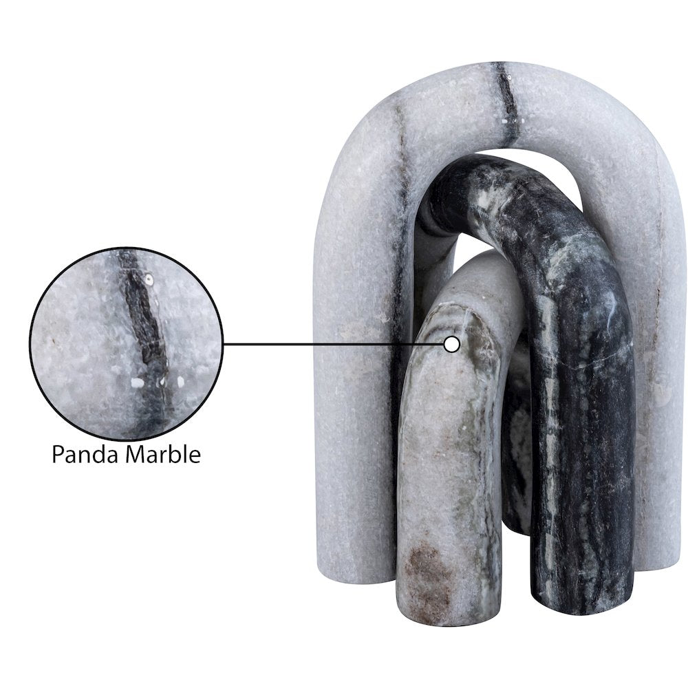 Arco Panda Marble 3pc. Decorative Object