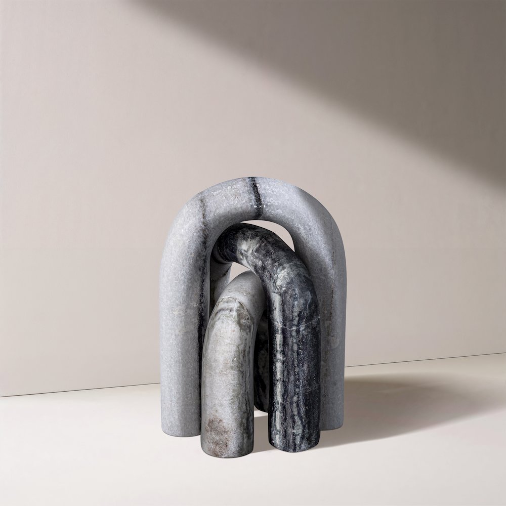 Arco Panda Marble 3pc. Decorative Object