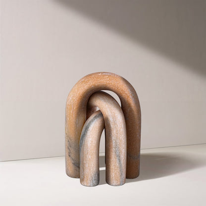 Arco Pink Marble 3pc. Decorative Object