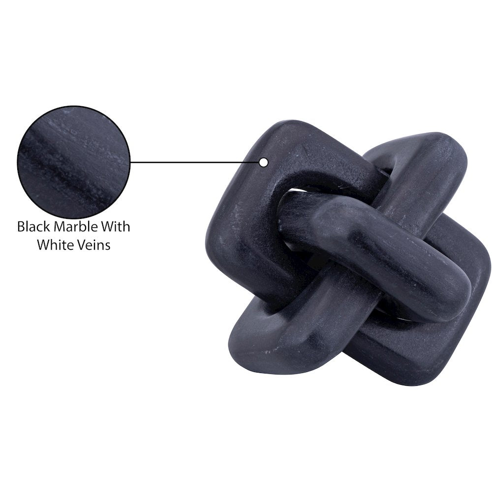 Bond Black Marble Decorative Knot