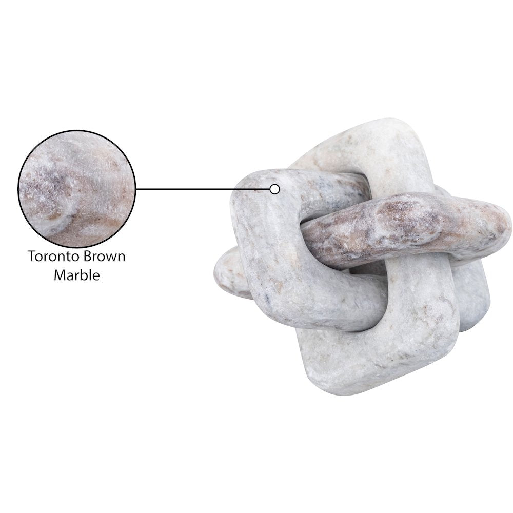 Bond Brown Marble Decorative Knot