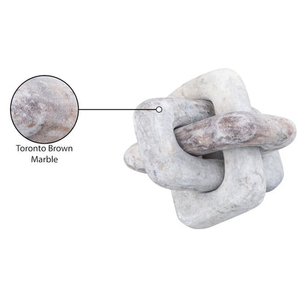 Bond Brown Marble Decorative Knot