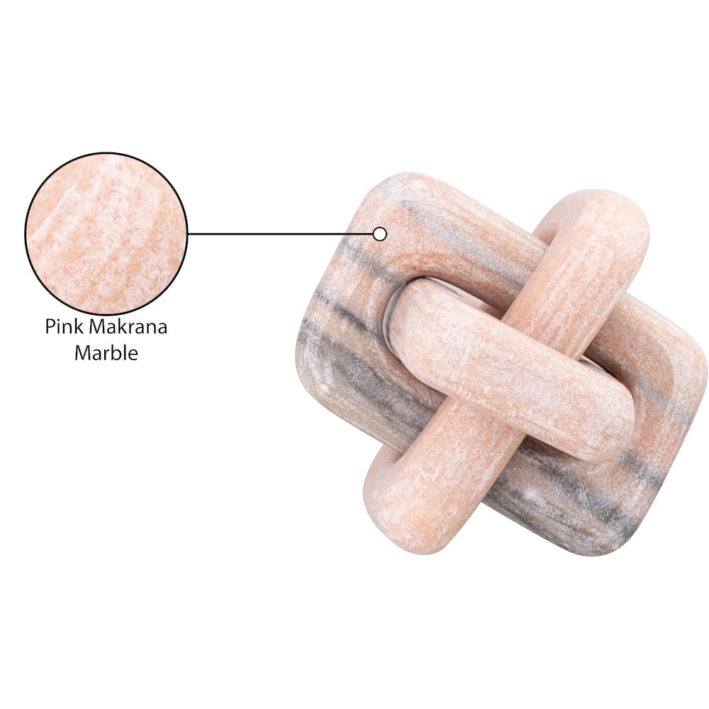 Bond Pink Marble Decorative Knot
