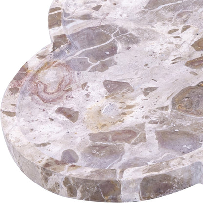 Rimini Beige Clover Shaped Marble Tray