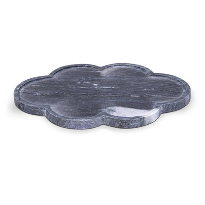 Rimini Black Clover Shaped Marble Tray