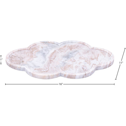 Rimini Brown Clover Shaped Marble Tray
