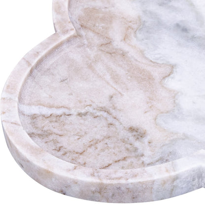 Rimini Brown Clover Shaped Marble Tray