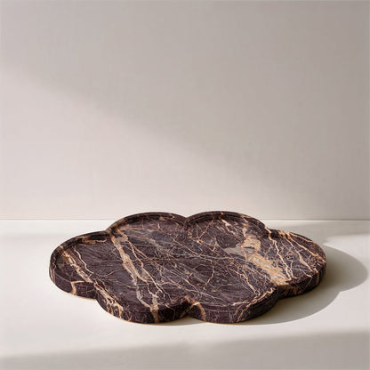 Rimini Cherry Clover Shaped Marble Tray