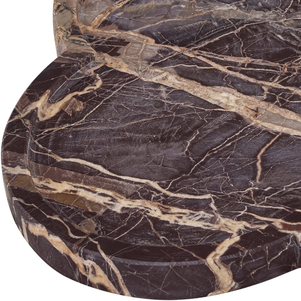 Rimini Cherry Clover Shaped Marble Tray