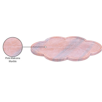 Rimini Pink Clover Shaped Marble Tray