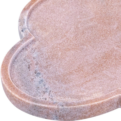 Rimini Pink Clover Shaped Marble Tray