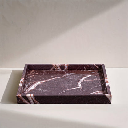 Barletta Cherry Square Marble Tray