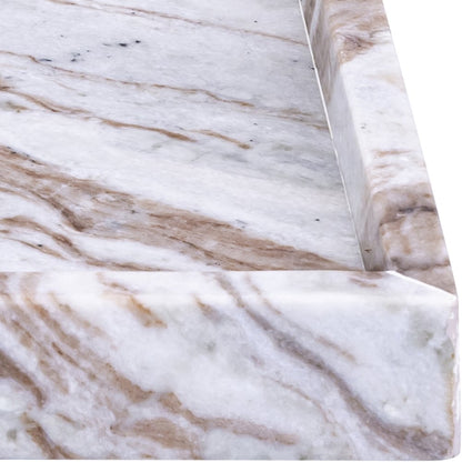 Barletta Brown Rectangular Marble Tray