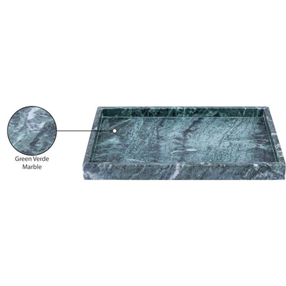 Barletta Green Rectangular Marble Tray