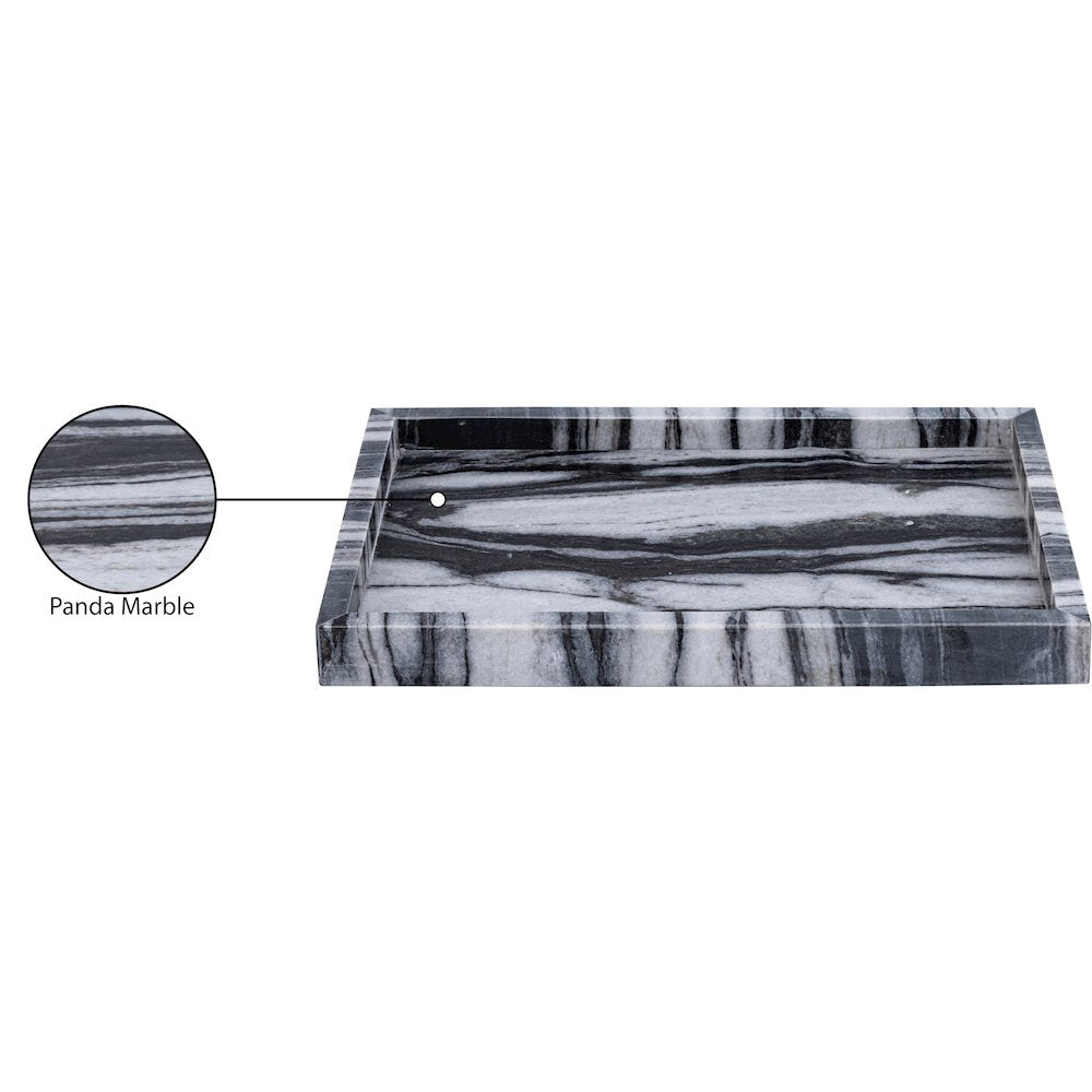 Barletta Panda Rectangular Marble Tray