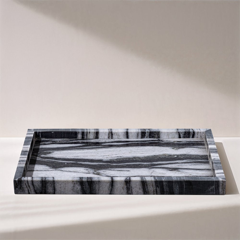 Barletta Panda Rectangular Marble Tray