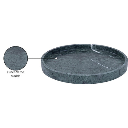 Barletta Green Round Marble Tray