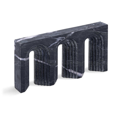 Curva Black Marble Decorative Object