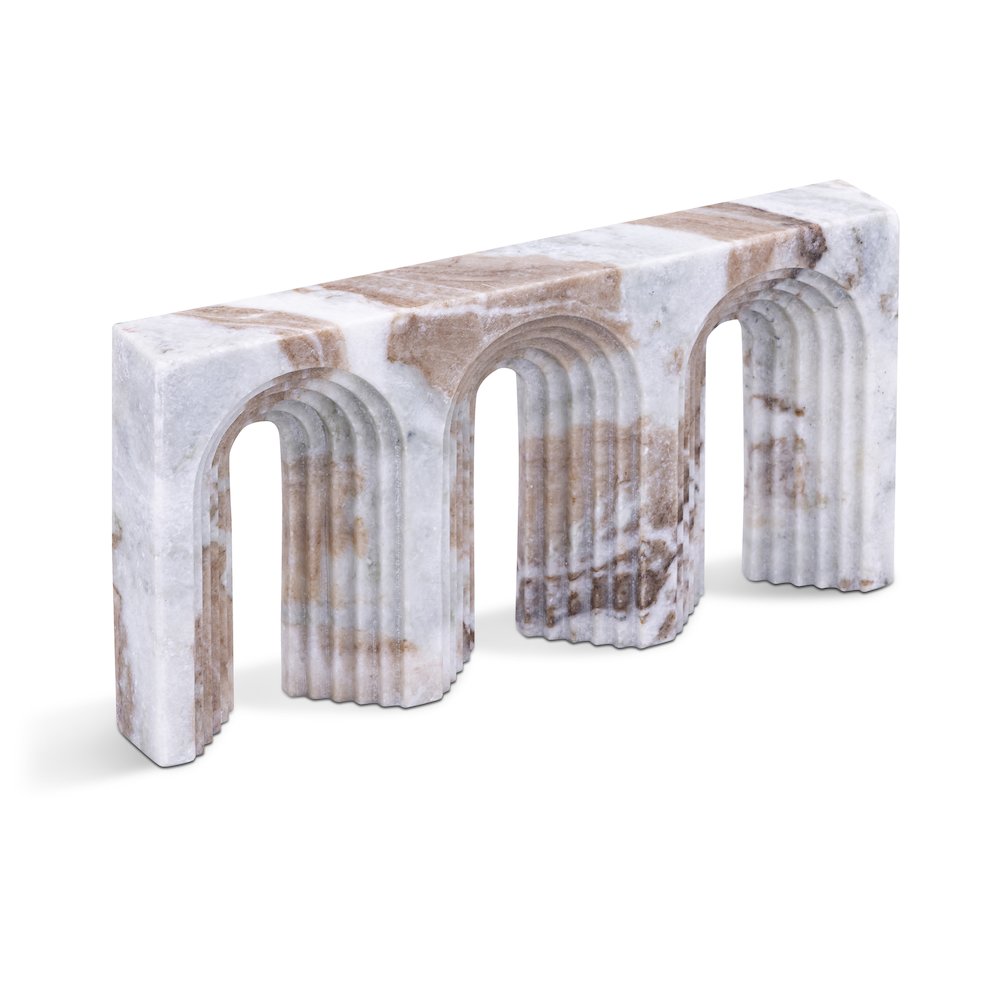 Curva Brown Marble Decorative Object
