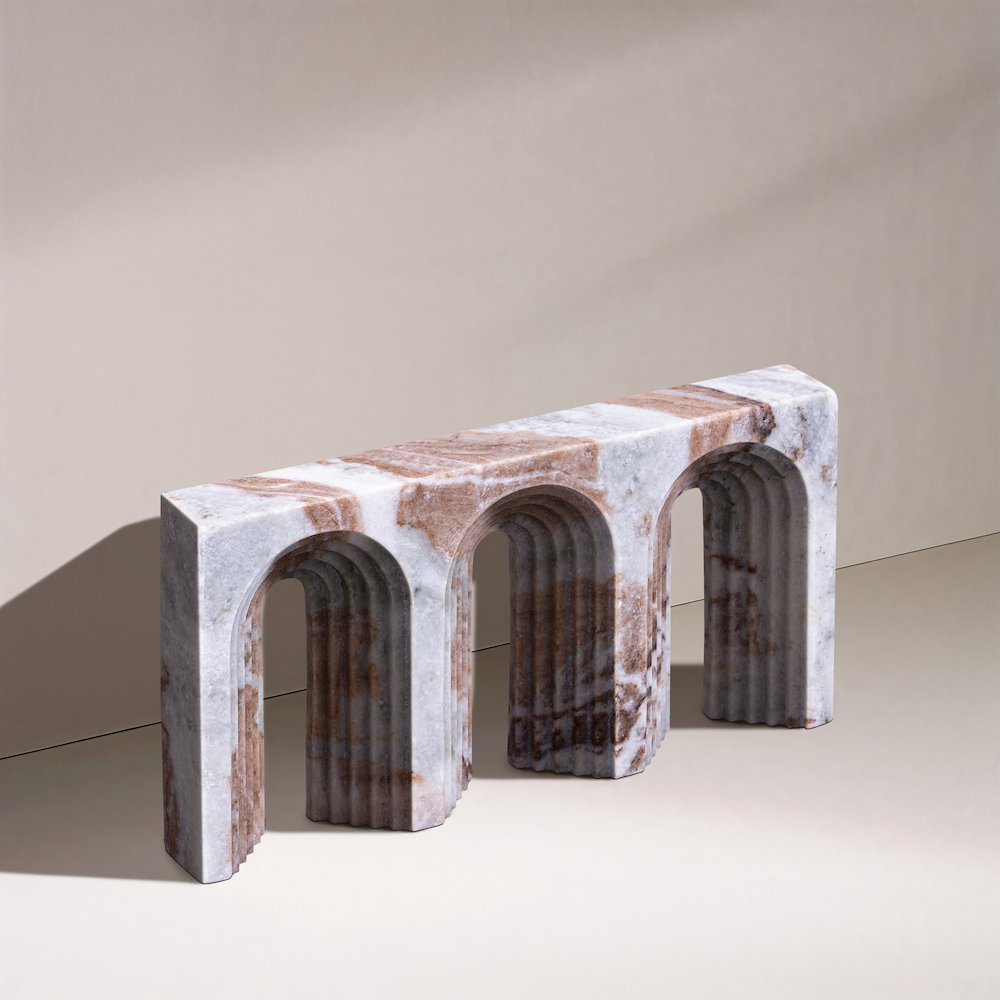 Curva Brown Marble Decorative Object