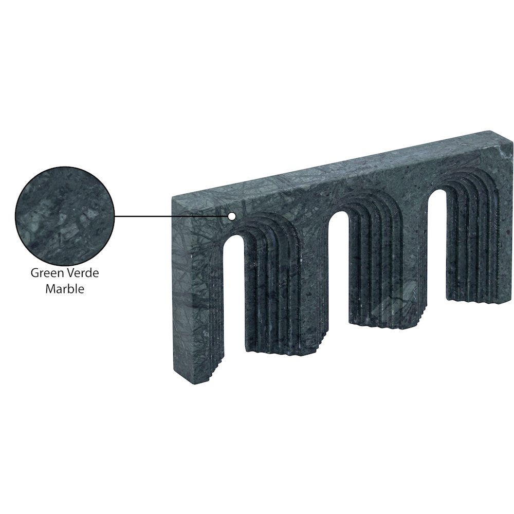 Curva Green Marble Decorative Object