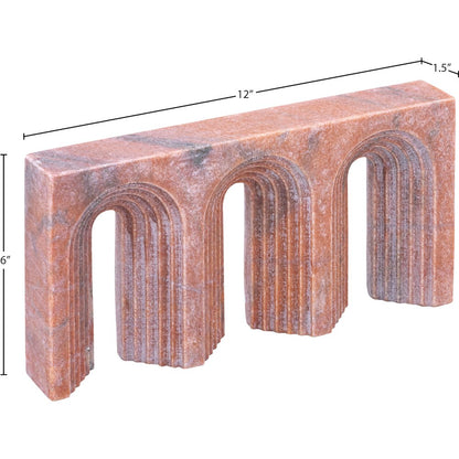 Curva Pink Marble Decorative Object