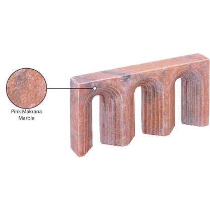 Curva Pink Marble Decorative Object
