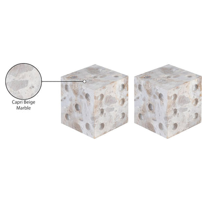Dice Beige Marble Decorative Dice