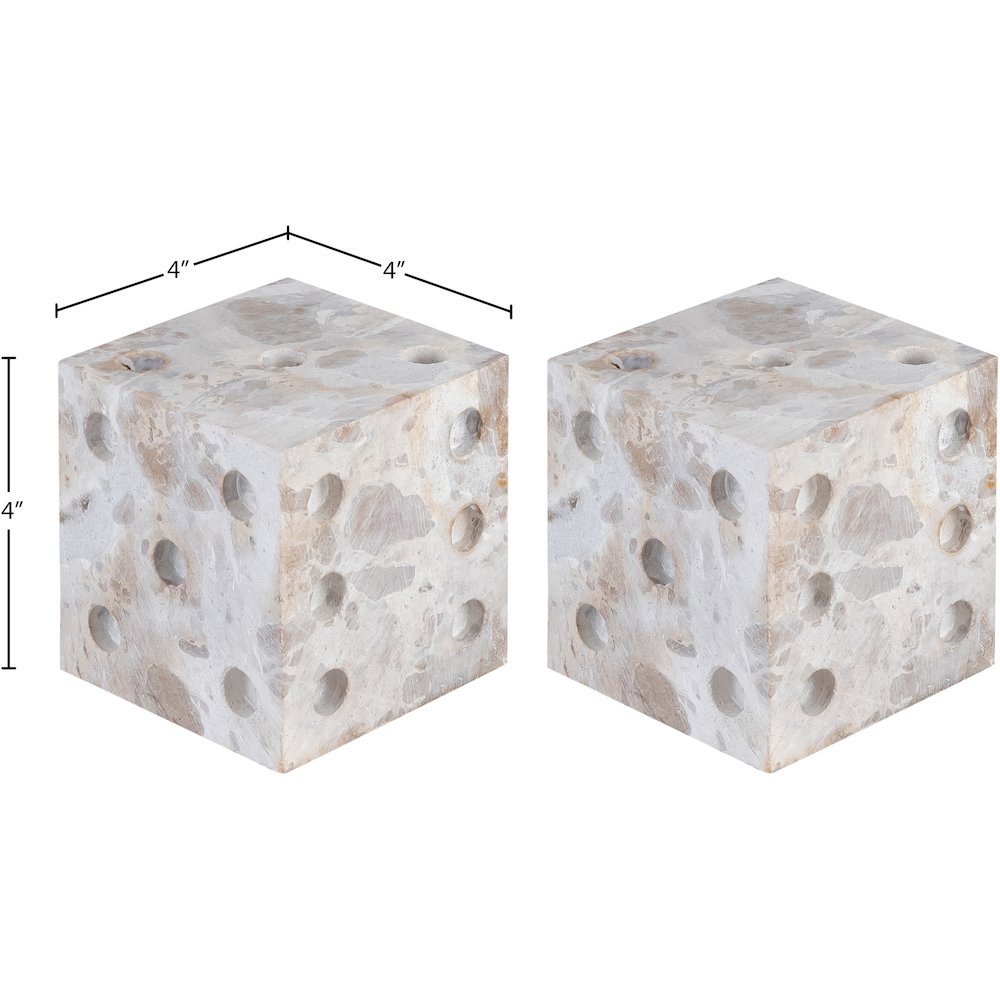 Dice Beige Marble Decorative Dice