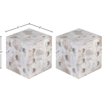 Dice Beige Marble Decorative Dice
