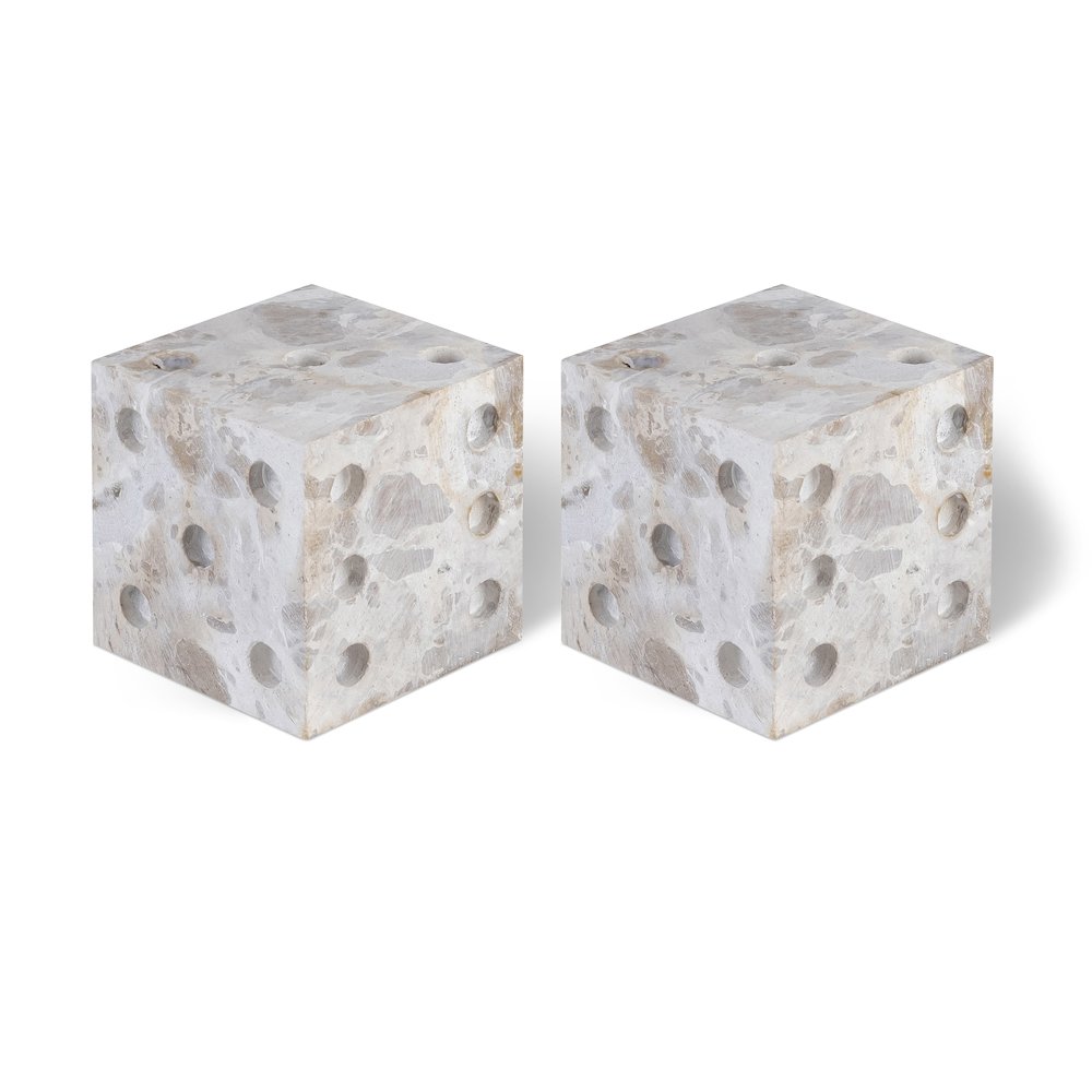 Dice Beige Marble Decorative Dice