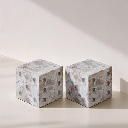 Dice Beige Marble Decorative Dice