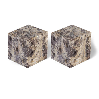 Dice Cherry Marble Decorative Dice
