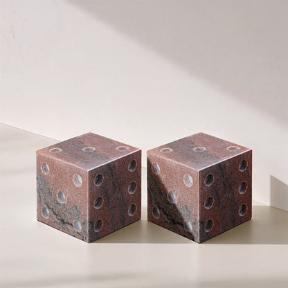 Dice Pink Marble Decorative Dice