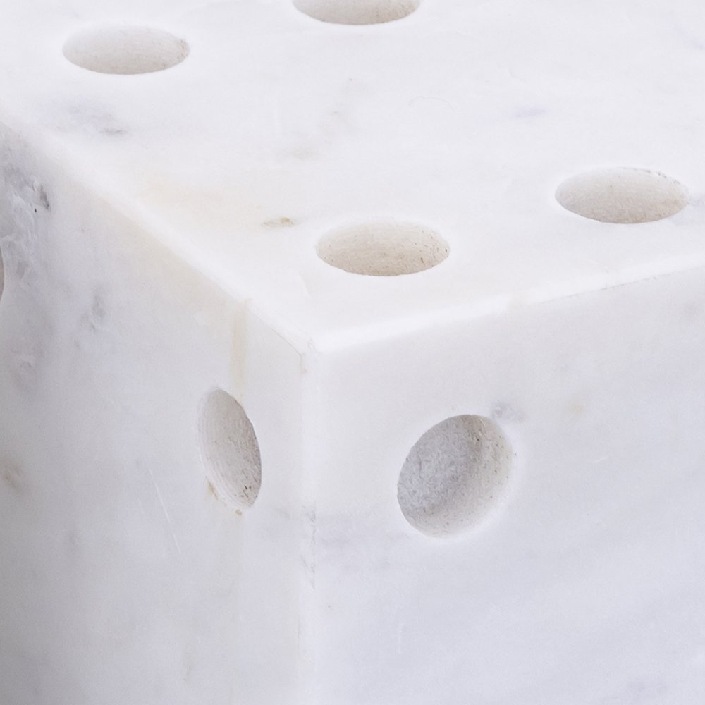 Dice White Marble Decorative Dice