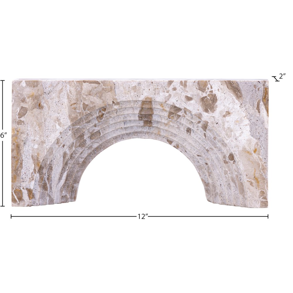 Cambre Beige Marble Decorative Object