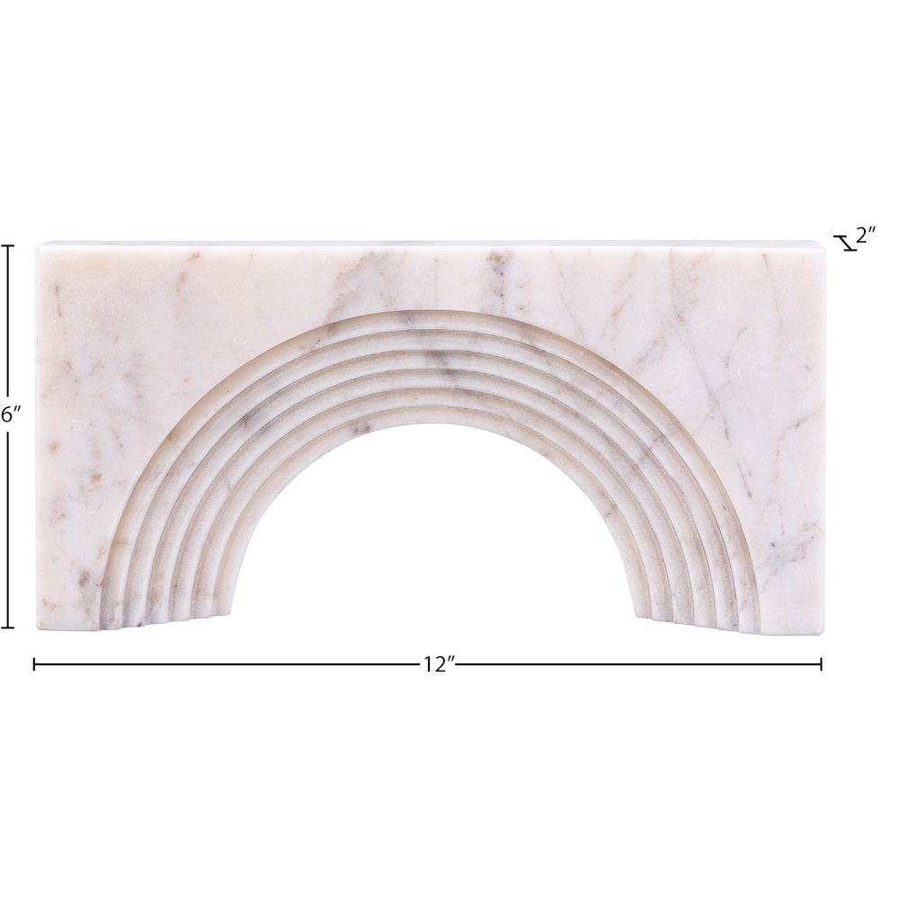 Cambre White Marble Decorative Object