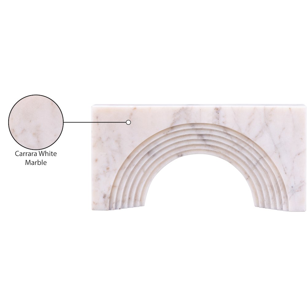 Cambre White Marble Decorative Object