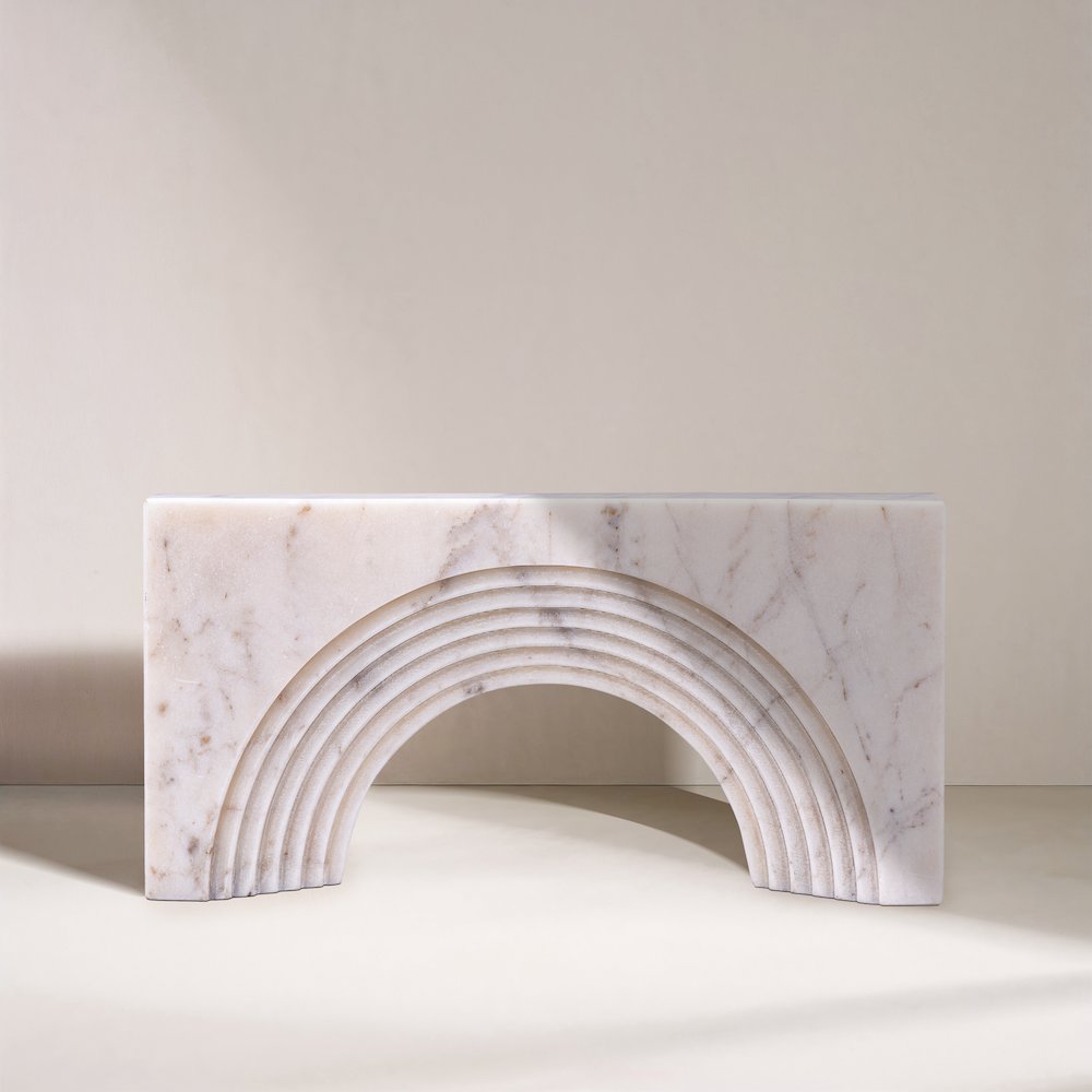 Cambre White Marble Decorative Object