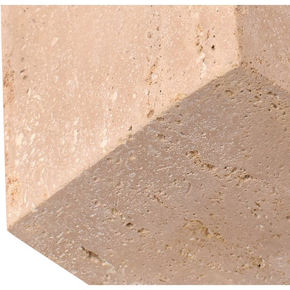 Block Beige Travertine Decorative Cube