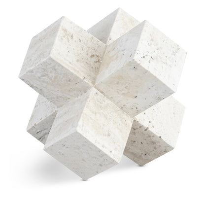 Jack Beige Travertine Decorative Jack Object