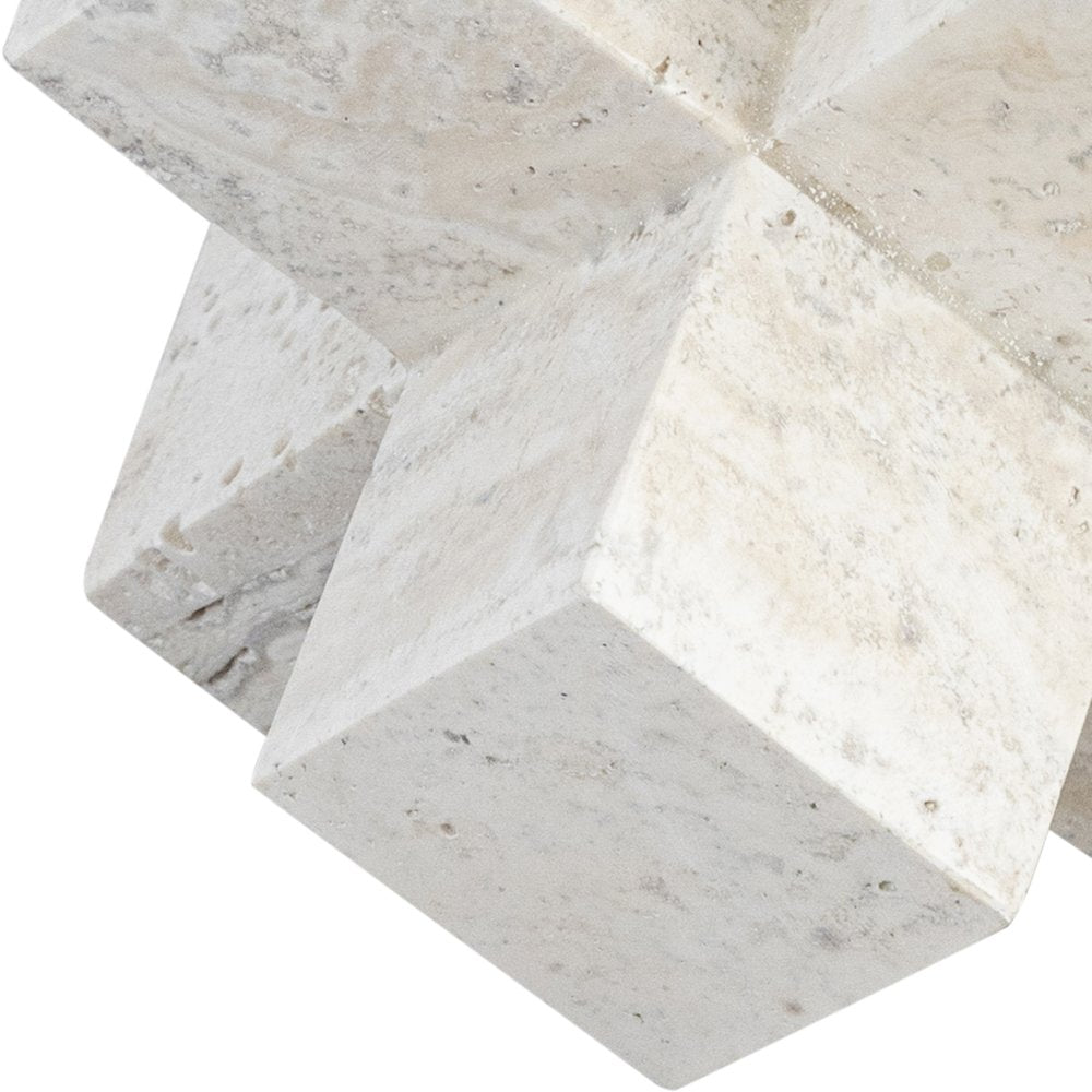 Jack Beige Travertine Decorative Jack Object