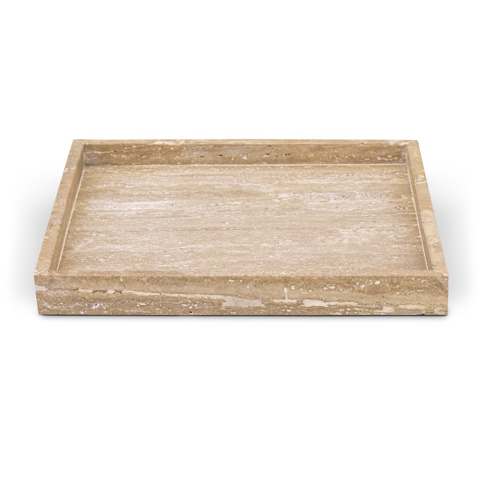 Barletta Beige Square Travertine Tray